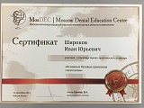 Сертификат Широков Иван Юрьевич