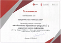 Сертификат Шедания Лука Теимуразович