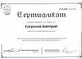 Сертификат Дмитрий Олегович Сапронов
